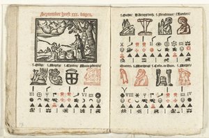 Pages avec la prédiction pour le mois de septembre, 1712 - Anonymous
