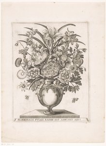 Fleurs dans un vase avec demi-figures - Anonymous