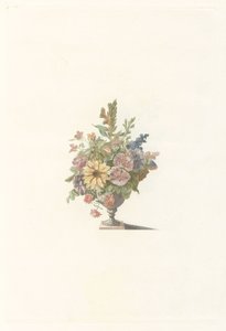 Vase de fleurs avec notamment un tournesol - Anonymous