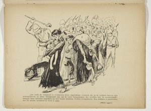 Femmes et enfants paysans emmenés dans des camps de concentration par des soldats britanniques - Anonymous