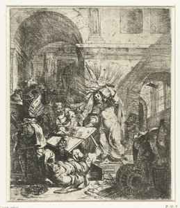 Christ chasse les changeurs du temple - Anonymous