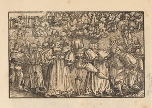 Foule dansante dans un jardin - Anonymous