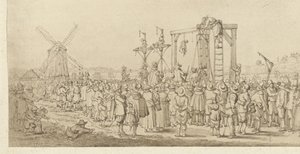 Le cercueil de Ledenberg est pendu à la potence, 1619 - Anonymous