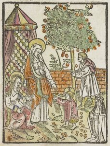 La Sainte Famille dans le jardin