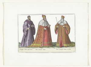 Trois hommes habillés selon la mode italienne, ca. 1580 - Anonymous
