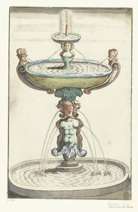 Trois bassins ronds superposés (Architectura Curiosa Nova, titre de la série)
