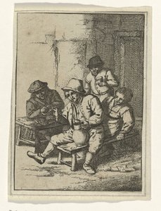 Groupe buvant à table