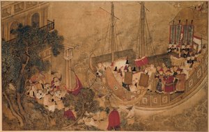Un navire chinois accoste près d