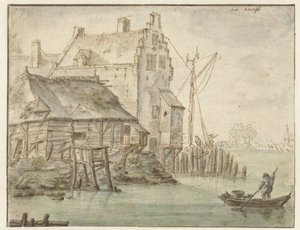Quelques maisons au bord d
