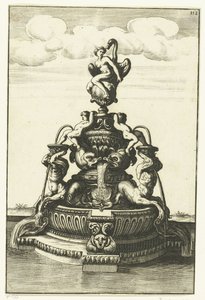 Fontaine avec Léda et le cygne (Architectura Curiosa Nova) - Anonymous