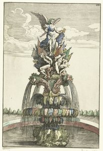Fontaine avec statue de Victoria - Anonymous