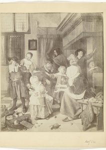 Reproduction photographique du tableau La fête de Saint-Nicolas de Jan Steen - Anonymous