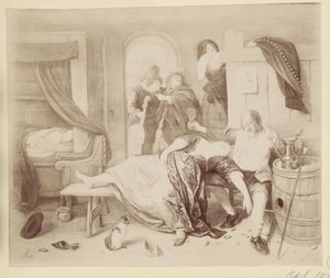 Reproduction photographique de la peinture Le couple ivre par Jan Steen - Anonymous