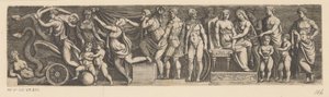 Frise avec hommes, femmes et enfants - Anonymous