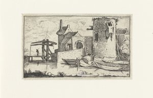 Bâtiment avec tour en ruine près d