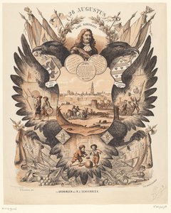 Plaque commémorative pour la célébration des 200 ans de la libération de Groningue 1672-1872 - Anonymous