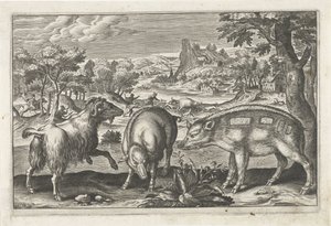 Chèvre et cochons - Anonymous