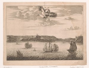Vue du Fort Amsterdam au Ghana depuis l