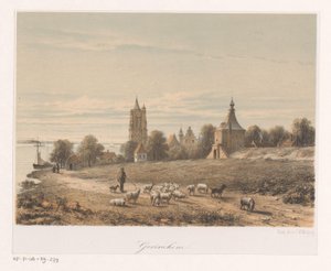 Vue sur Gorinchem - Anonymous