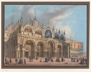 Vue sur la Basilique Saint-Marc à Venise - Anonymous