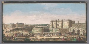 Vue de la Bastille et de la Porte Saint-Antoine à Paris - Anonymous