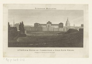 Vue de la prison de Coldbath Fields, à Londres