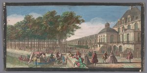Vue de la Cour de la Fontaine du Palais de Fontainebleau - Anonymous