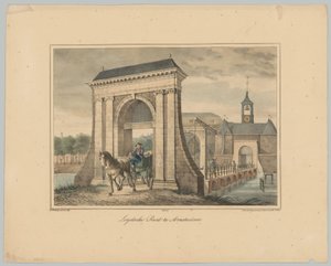 Vue de la porte de Leyde à Amsterdam - Anonymous