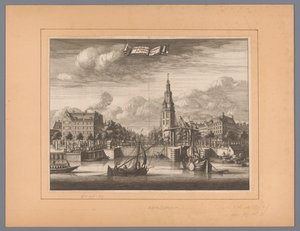 Vue de la tour Montelbaan à Amsterdam - Anonymous