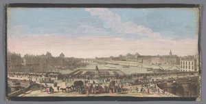 Autre vue particulière de Paris prise du milieu du Pont Neuf regardant vers le Pont Royal - Anonymous