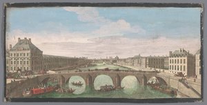 Vue du Pont Royal sur la Seine à Paris, en direction du Pont Neuf - Anonymous