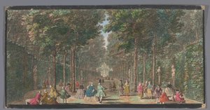 Vue de la Salle des Marronniers dans le Jardin de Versailles - Anonymous