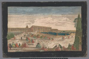 Vue sur le Jardin de Versailles et le Palais de Versailles