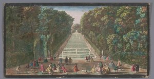 Vue des cascades du jardin du Château de Marly - Anonymous