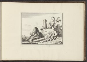 Vue de la ruine du tombeau des Horatii et des Curatii à Rome - Anonymous