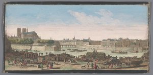 Vue de la ville de Paris depuis le Quai de Miramion