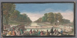 Vue du Grand Canal dans le jardin du Palais de Fontainebleau - Anonymous