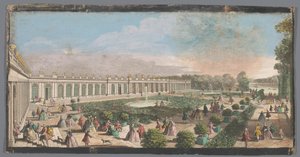 Vue du Grand Trianon dans le jardin de Versailles - Anonymous