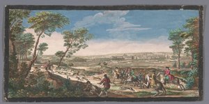 Vue générale de Fontainebleau prise du haut de la montagne opposée du côté du parterre
