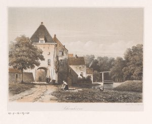 Vue de la porte de la ville de Schoonhoven - Anonymous