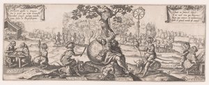 Guilot le rêveur endormi sous un arbre au milieu d