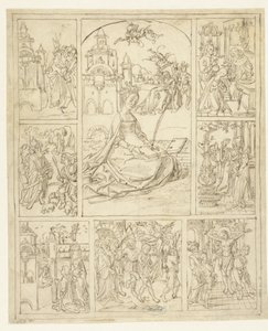 Sainte Barbe et scènes de sa vie - Anonymous