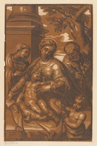 Sainte Famille avec Jean-Baptiste et Élisabeth - Anonymous