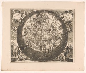 Carte céleste des constellations nordiques - Anonymous