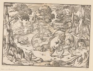 Hercule et le lion de Némée - Anonymous