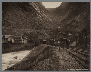 Entrée du tunnel du Saint-Gothard à Göschenen - Anonymous