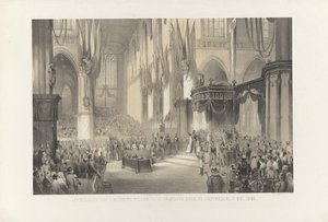 Inauguration de S.M. le Roi Guillaume III à la Nieuwe Kerk, Amsterdam, 13 mai 1849 - Anonymous