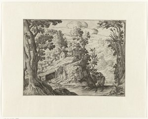 Paysage italien avec rivière