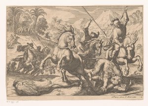 Chasse aux lions - Anonymous
