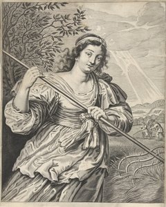 Jeune femme récoltant - Anonymous